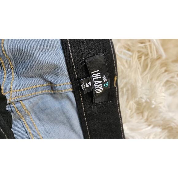 LULAROE Jeans Womens 36 Magic Waist Stretch Style L-161367 Cropped Distressed - Picture 2 of 16